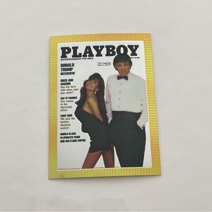 90s Vintage Donald Trump Playboy Chromium Cover Card Collectors 1995 #85